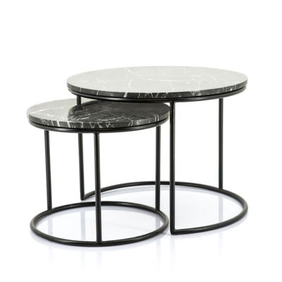 Marmurinių - staliukų - komplektas - Hister - svetainės - baldai