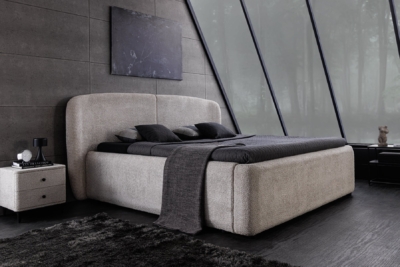 Miegamojo lova "Art deco bouclé greige"