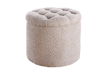 Pufas "Modern barock bouclé champagne"